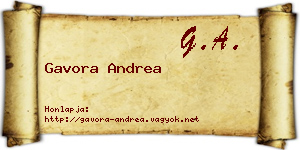 Gavora Andrea névjegykártya